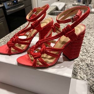 CAbi- Coral Tiptoe Sandal- Size 8